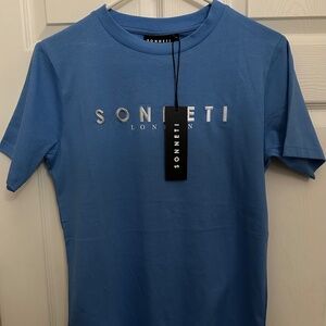 Men’s Light Blue Sonetti London Crewneck T-Shirt Size X-Large